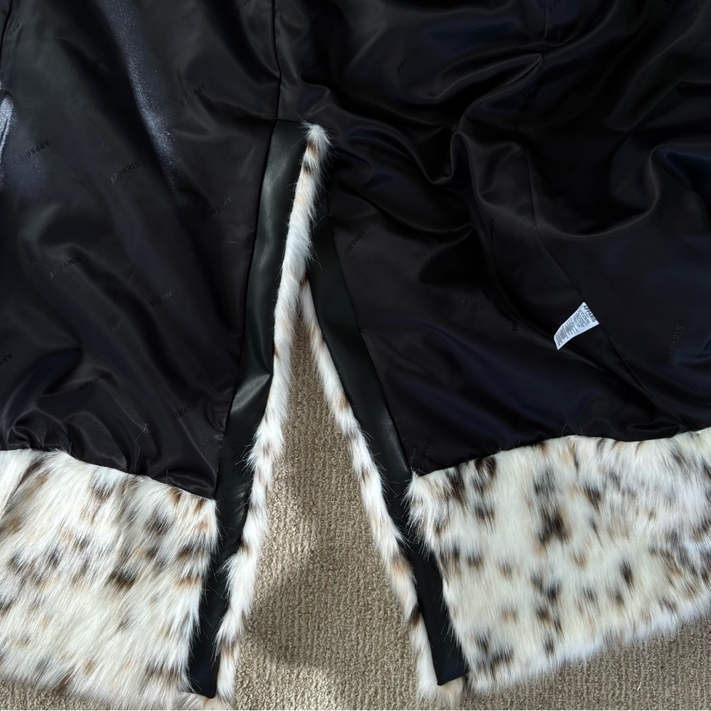 Luxury Brand New Apparis Gabrielle Maxi Coat. M size. Snow Leopard Print. - Picture 11 of 14